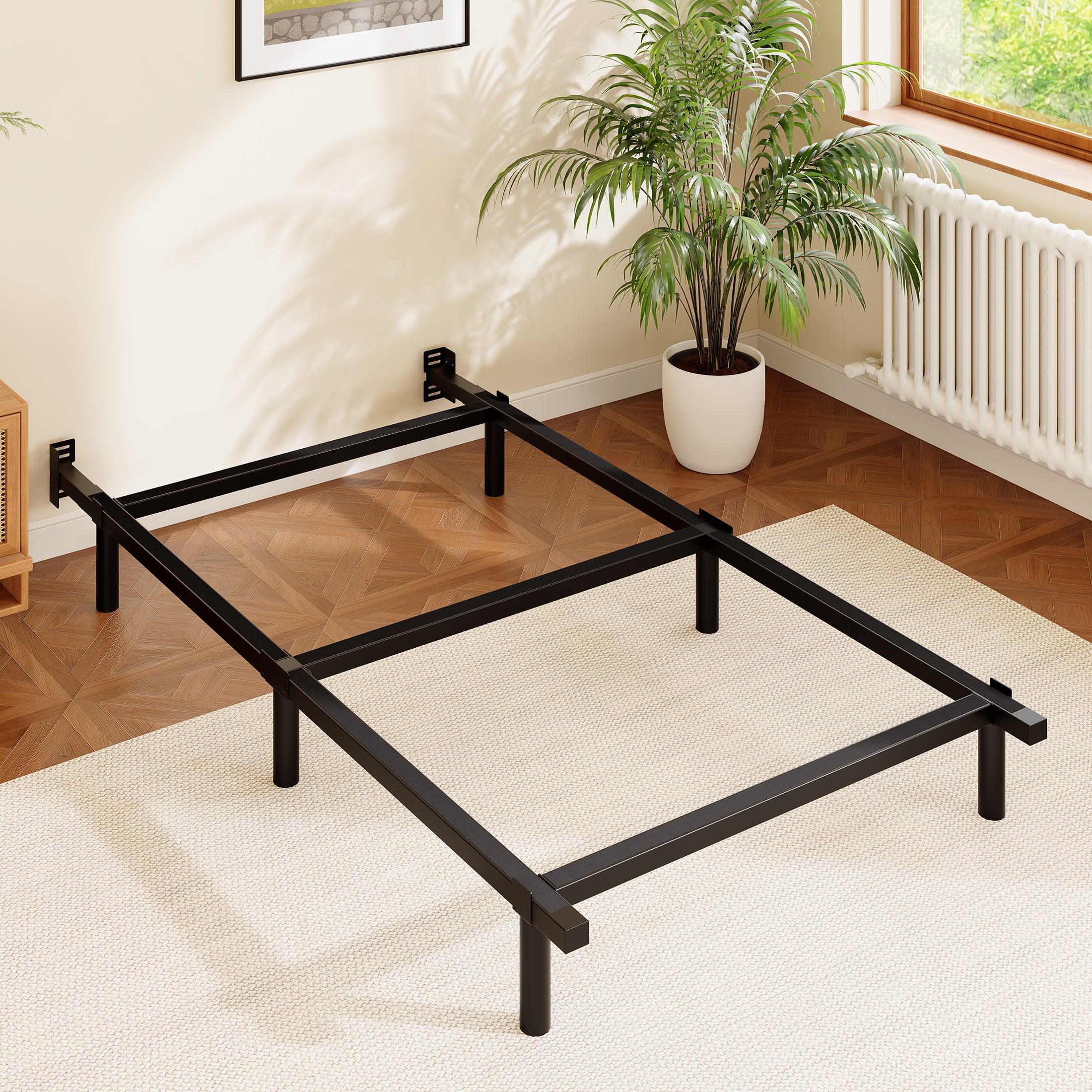 Awesofurni Queen Bed Frame, 7 Inch Heavy Duty Basics Metal Bed Frame for Box Spring and Mattress, Noise-Free, Adjustable Length, Easy Assembly