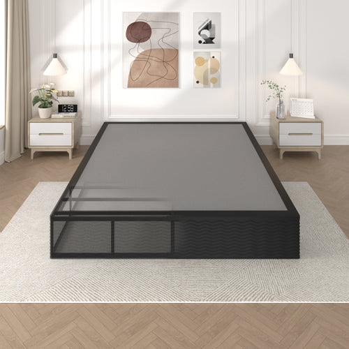 Awesofurni 10 inch Queen Box Spring, Heavy Duty Metal Mattress Foundation with Fabric Cover, Noise-Free, Easy Assembly