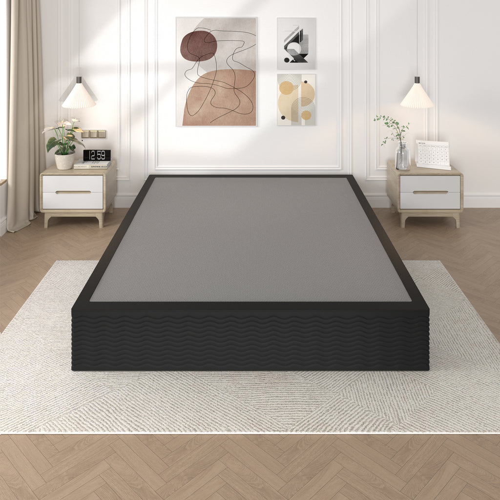 Awesofurni 10 inch Queen Box Spring, Heavy Duty Metal Mattress Foundation with Fabric Cover, Noise-Free, Easy Assembly