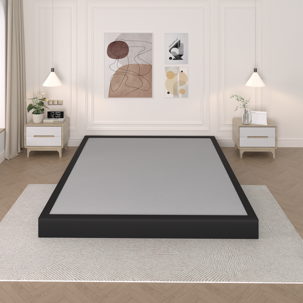 Awesofurni 5-inch Box Spring for Queen Bed, Heavy Duty Metal Mattress Foundation with Fabric Cover, Noise-Free, Easy Assembly