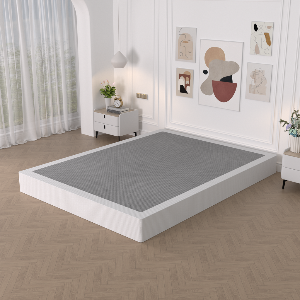 Awesofurni 7 inch Queen Box Spring,Heavy Duty Metal Mattress Foundation with Fabric Cover, Easy Assembly, Noise-Free