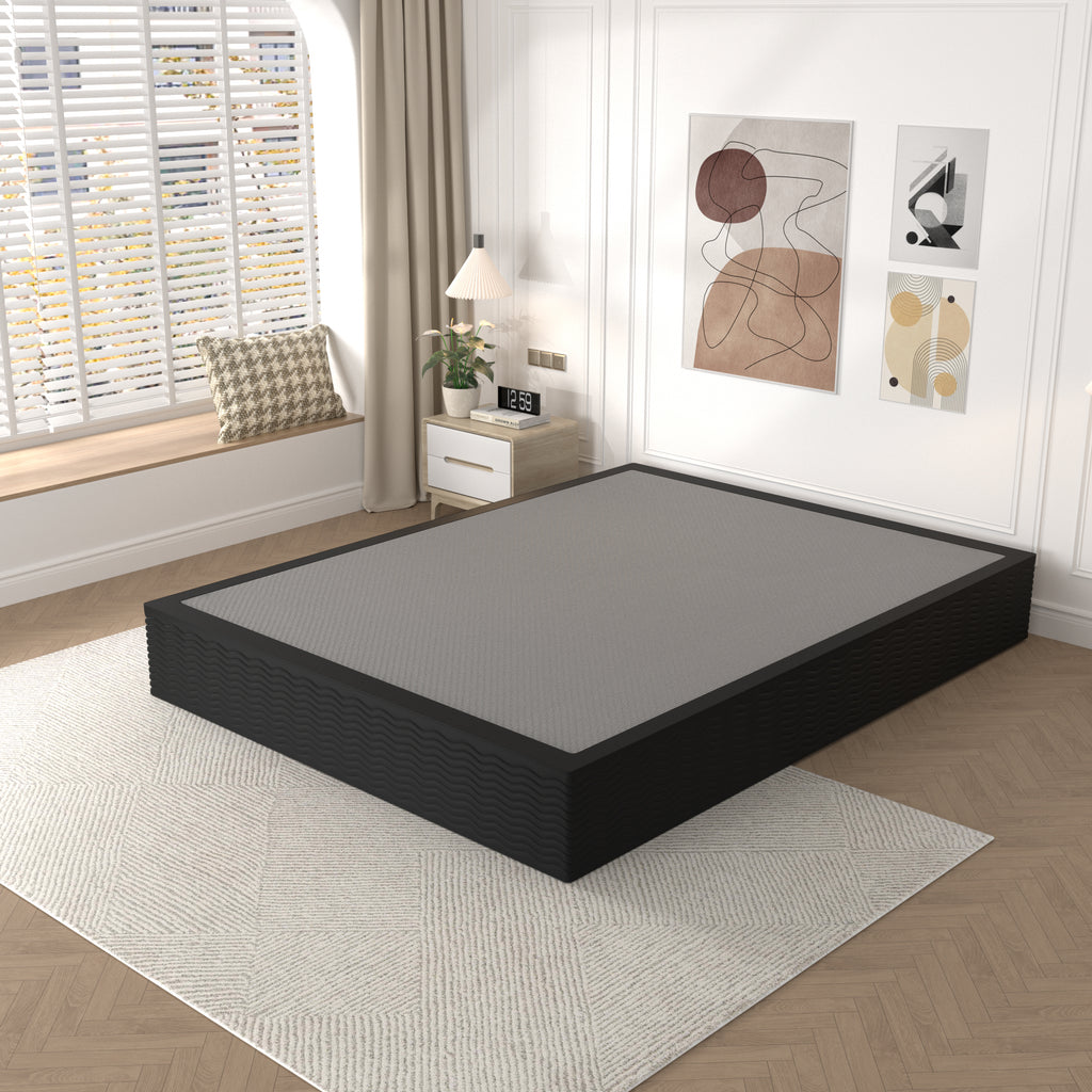 Awesofurni 10 inch Queen Box Spring, Heavy Duty Metal Mattress Foundation with Fabric Cover, Noise-Free, Easy Assembly