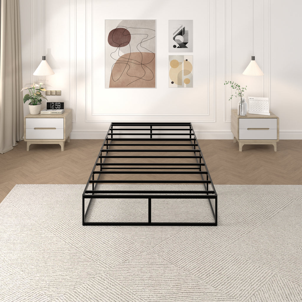 Awesofurni 10 inch Queen Box Spring, Heavy Duty Metal Mattress Foundation with Fabric Cover, Noise-Free, Easy Assembly